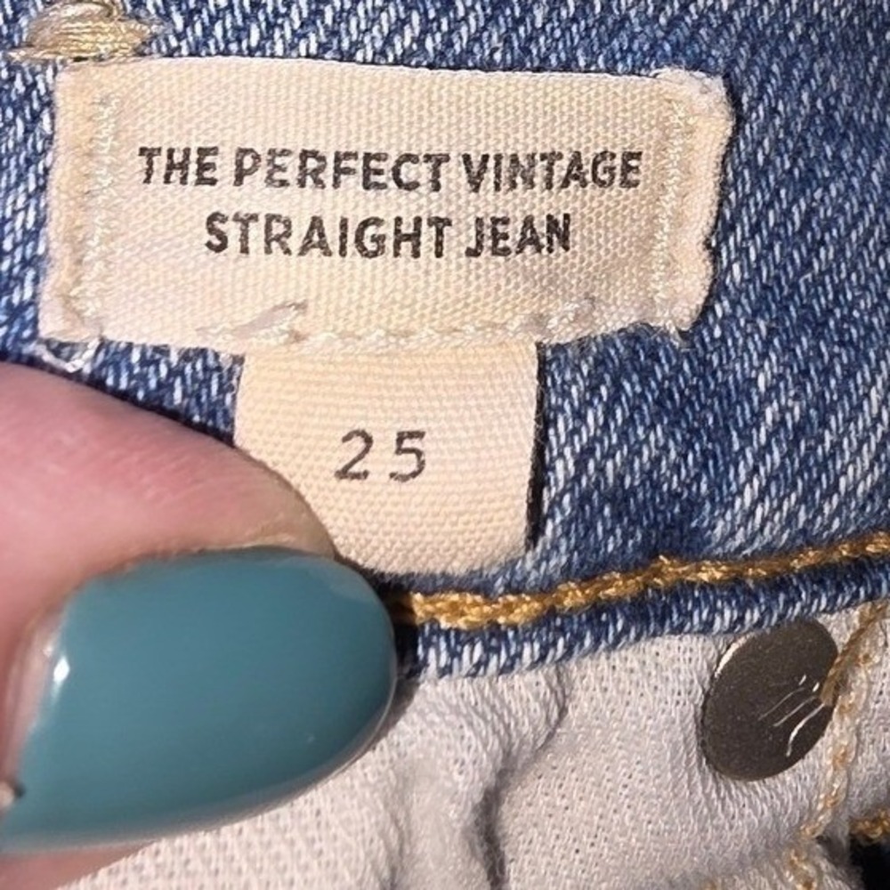 Madewell Light Blue Jeans Size 25 Button Fly Classic 5 Pocket Design 96% Cotton - Picture 4 of 11